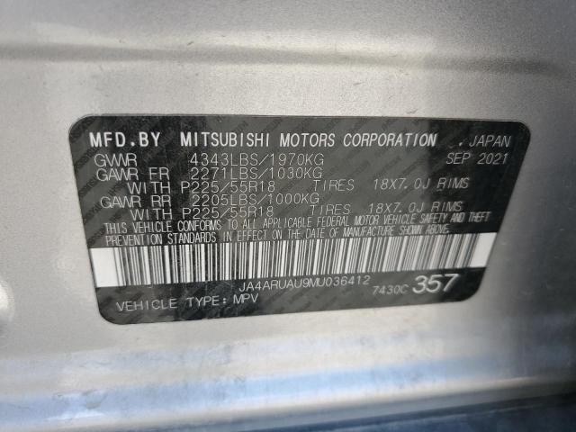 2021 Mitsubishi Outlander Sport Es VIN: JA4ARUAU9MU036412 Lot: 62589334