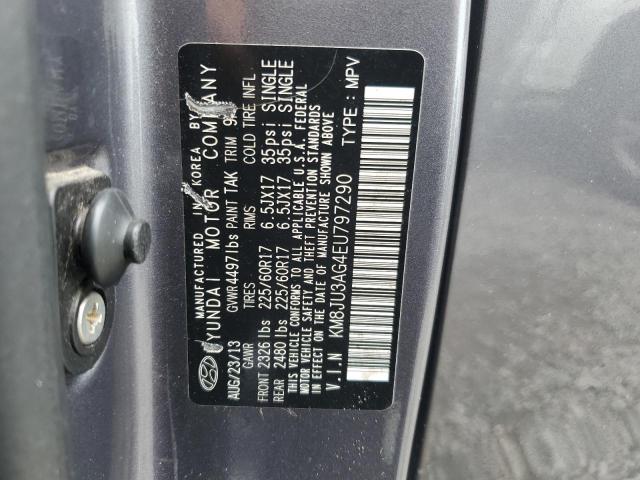 2014 Hyundai Tucson Gls VIN: KM8JU3AG4EU797290 Lot: 62591374