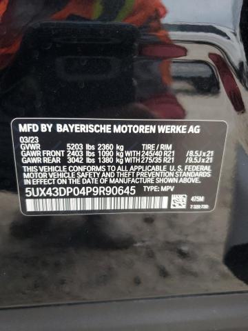 2023 BMW X3 SDRIVE3 5UX43DP04P9R90645  63670514