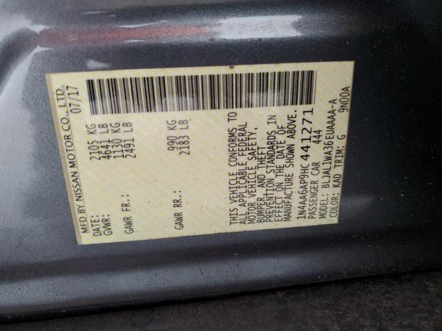 2017 Nissan Maxima 3.5S VIN: 1N4AA6AP9HC441271 Lot: 63030364