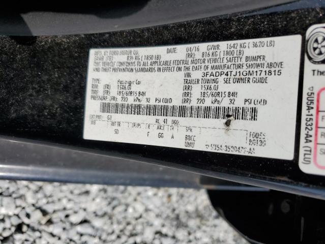 2016 FORD FIESTA S - 3FADP4TJ1GM171815