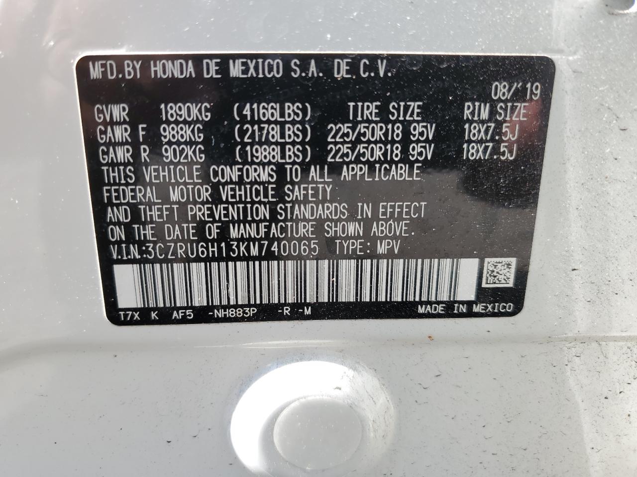 3CZRU6H13KM740065 2019 Honda Hr-V Sport