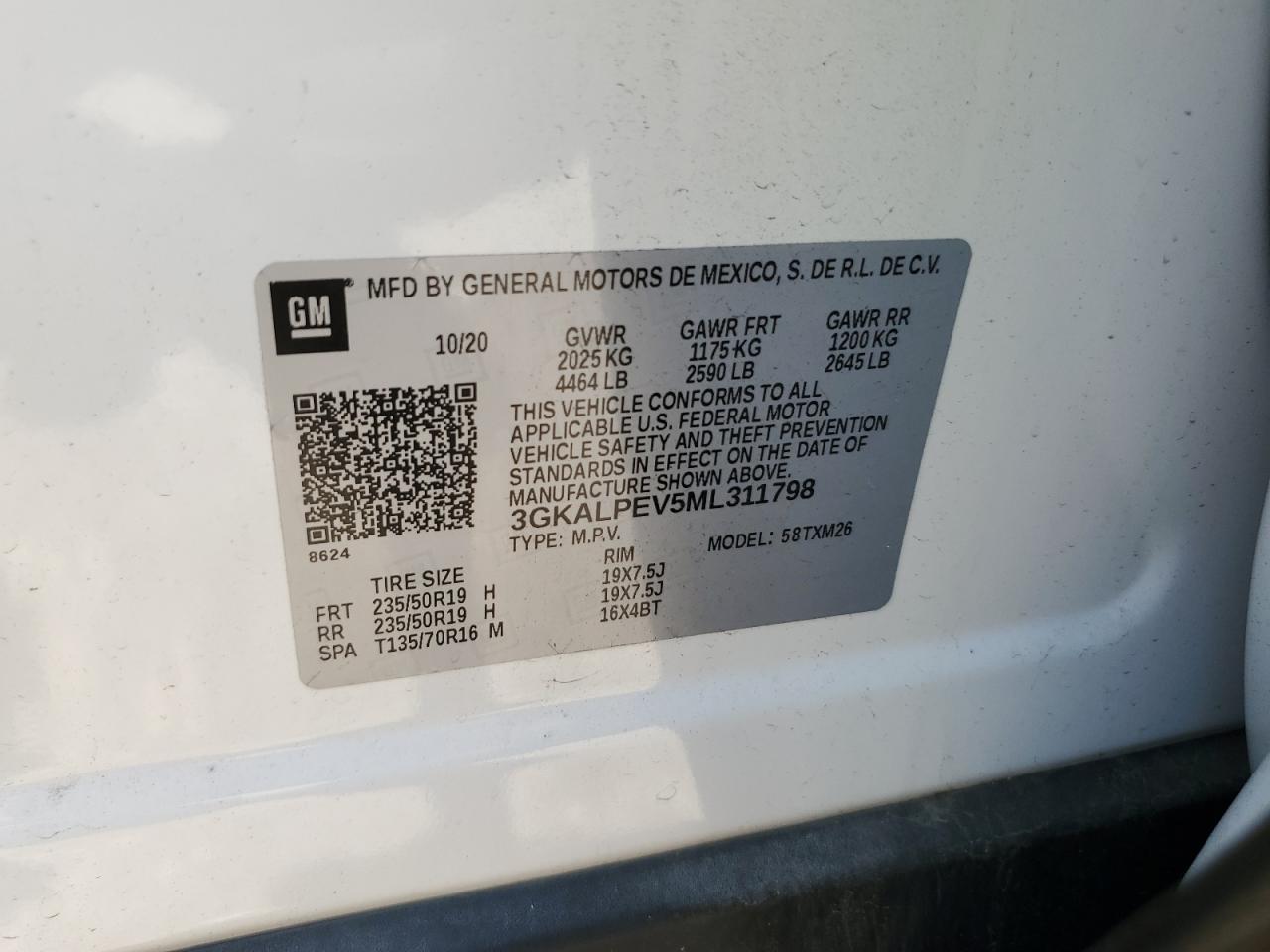 3GKALPEV5ML311798 2021 GMC Terrain Slt