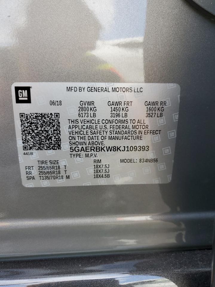 5GAERBKW8KJ109393 2019 Buick Enclave Essence