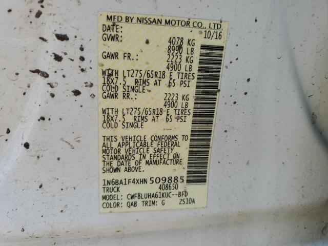 2017 NISSAN TITAN XD S - 1N6BA1F4XHN509885
