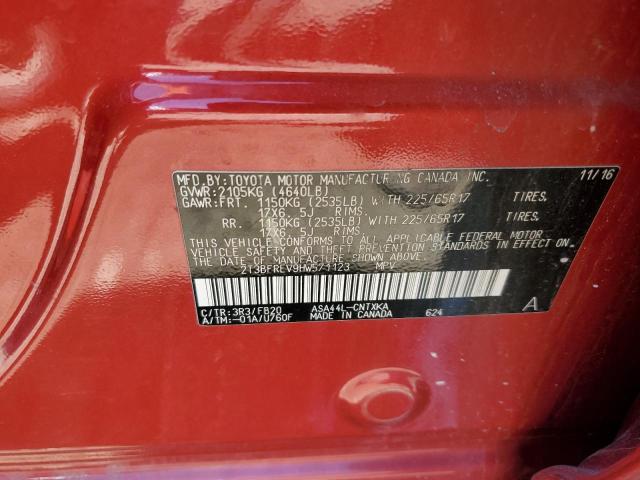 2017 Toyota Rav4 Le VIN: 2T3BFREV9HW571123 Lot: 61723644