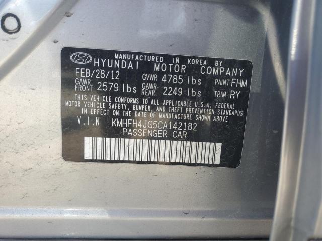 2012 Hyundai Azera Gls VIN: KMHFH4JG5CA142182 Lot: 61187224