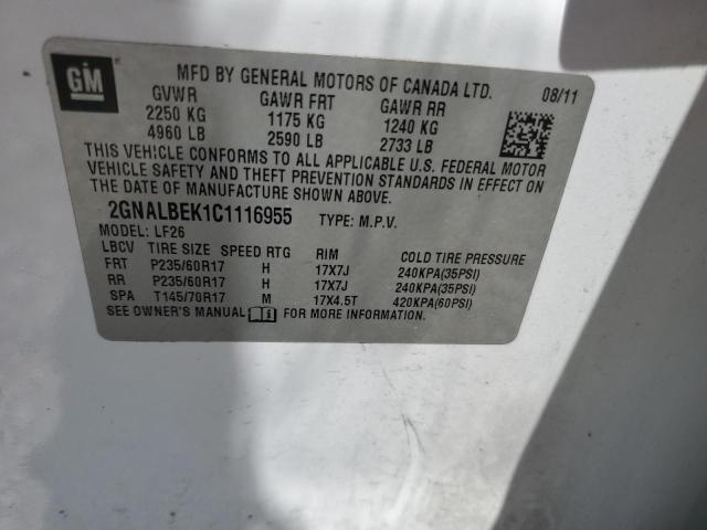 2012 Chevrolet Equinox Ls VIN: 2GNALBEK1C1116955 Lot: 60414604