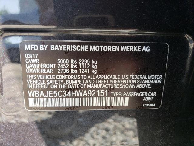 VIN WBAJE5C34HWA92151 2017 BMW 5 Series, 540 I no.13