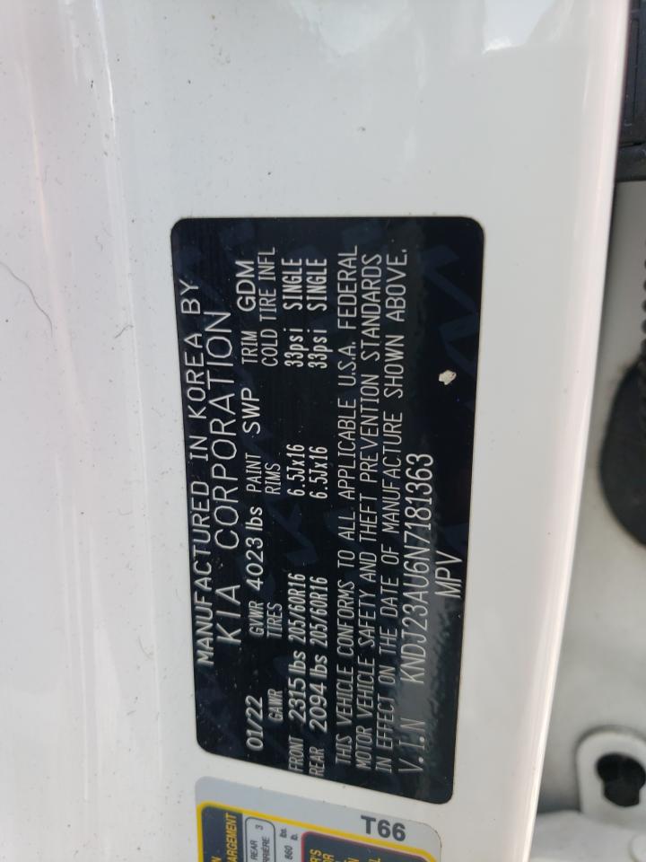 KNDJ23AU6N7181363 2022 Kia Soul Lx