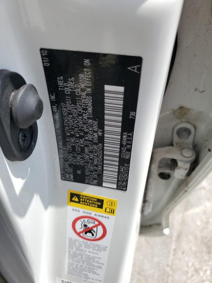 5TDKK3EH5AS007494 2010 Toyota Highlander Se