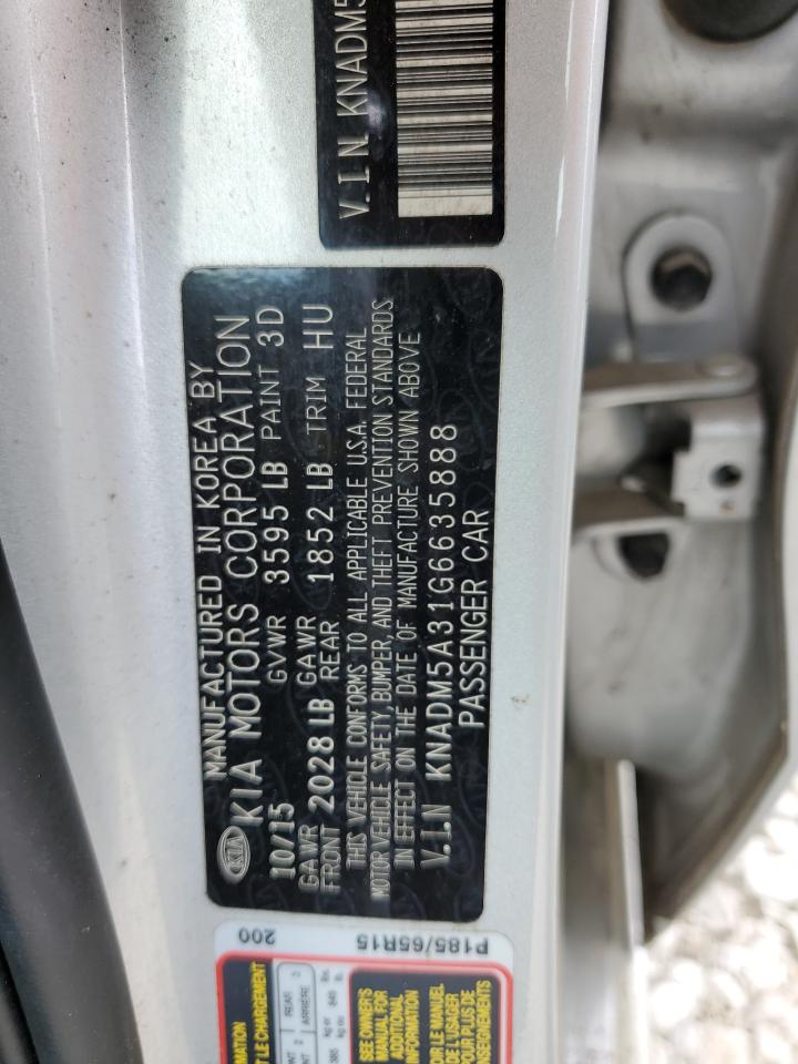 KNADM5A31G6635888 2016 Kia Rio Lx