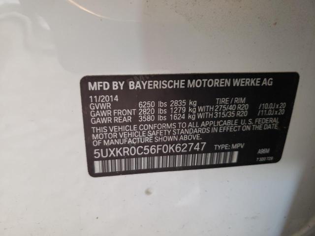 VIN 5UXKR0C56F0K62747 2015 BMW X5, Xdrive35I no.13