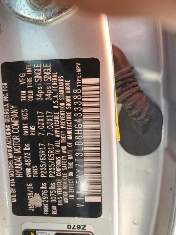 2017 HYUNDAI SANTA FE S - 5XYZT3LB8HG433388