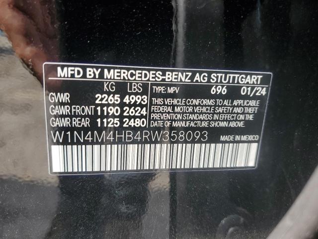 2024 Mercedes-Benz Glb 250 4Matic VIN: W1N4M4HB4RW358093 Lot: 62694444