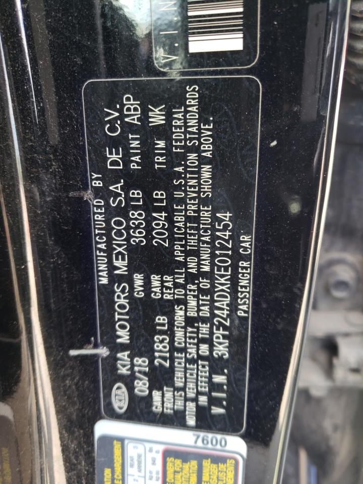 3KPF24ADXKE012454 2019 Kia Forte Fe