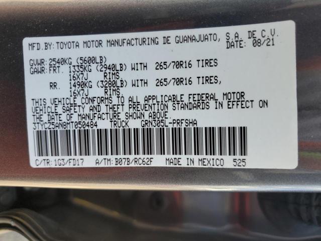 2021 TOYOTA TACOMA DOU - 3TYCZ5AN8MT050484