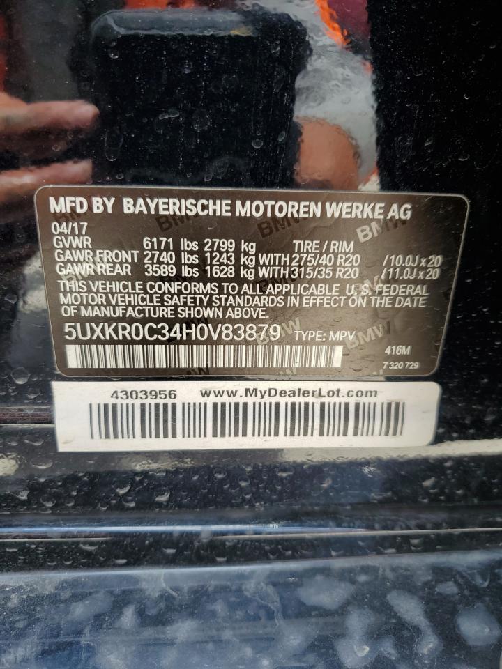 5UXKR0C34H0V83879 2017 BMW X5 xDrive35I