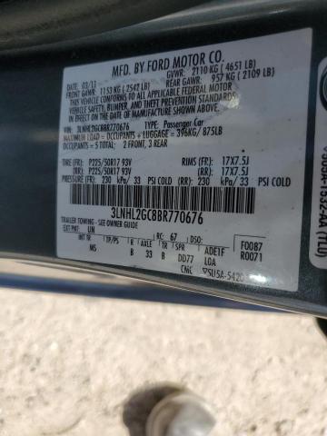 2011 Lincoln Mkz VIN: 3LNHL2GC8BR770676 Lot: 57004384