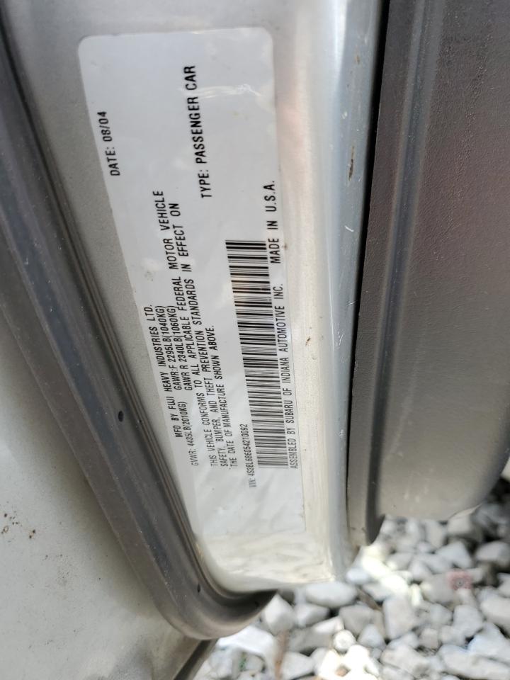 4S3BL686054210092 2005 Subaru Legacy Gt