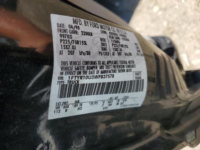 1998 Ford Ranger VIN: 1FTYR10U3WPB37578 Lot: 60571134