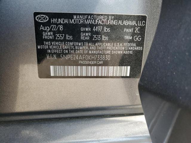 2019 HYUNDAI SONATA SE 5NPE24AF0KH733830  62855314