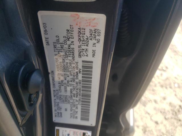 2004 Toyota 4Runner Sr5 VIN: JTEBU14R048011983 Lot: 61094754