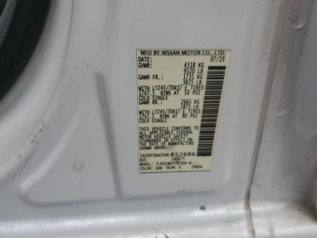 2019 NISSAN NV 3500 - 5BZBF0AA5KN852686