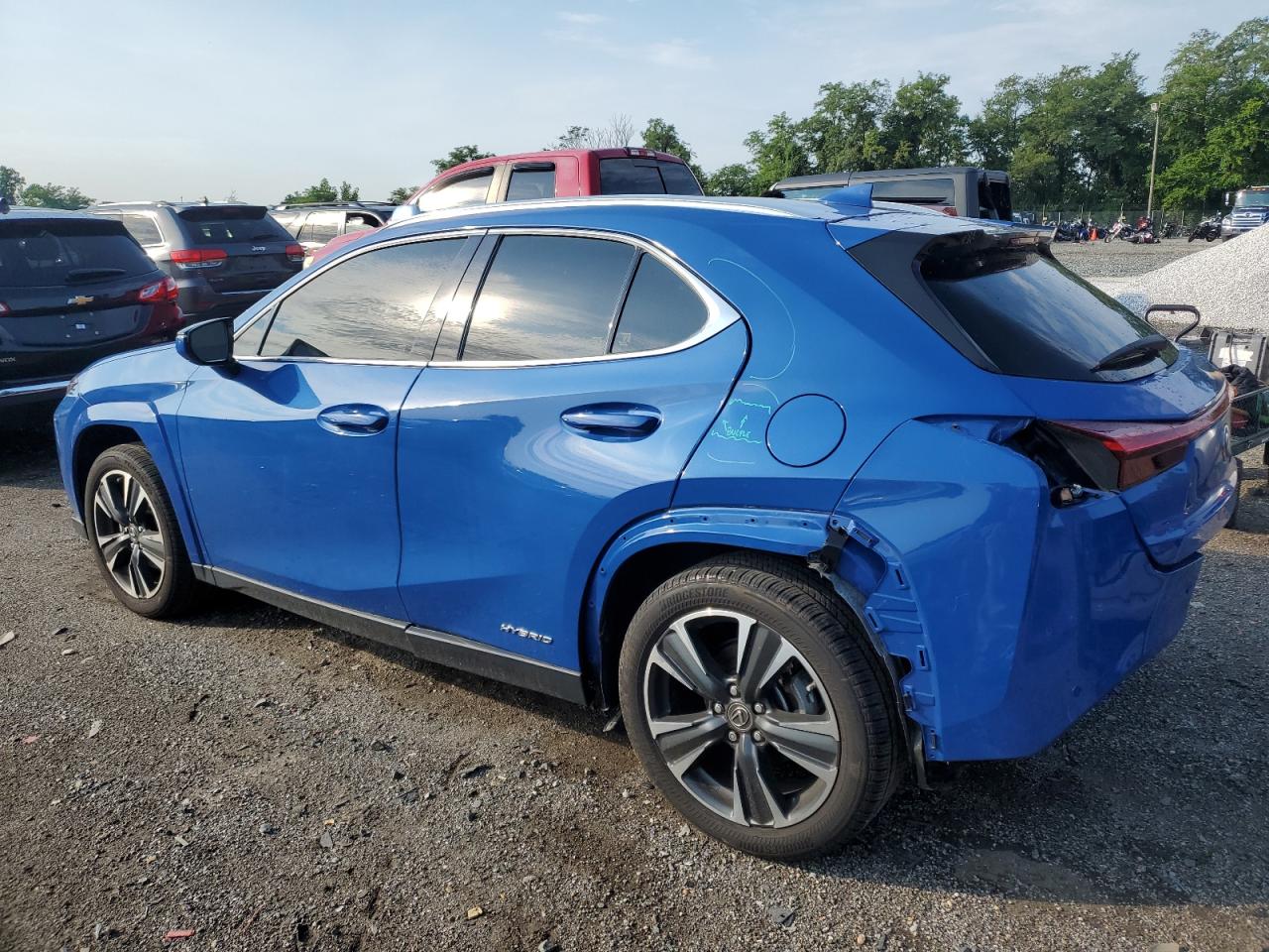 LEXUS UX 250H BA 2022 blue  hybrid engine JTHP9JBHXN2060567 photo #3