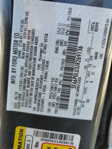 VIN 3FA6P0LU3JR269136 2018 Ford Fusion, Se Hybrid no.12