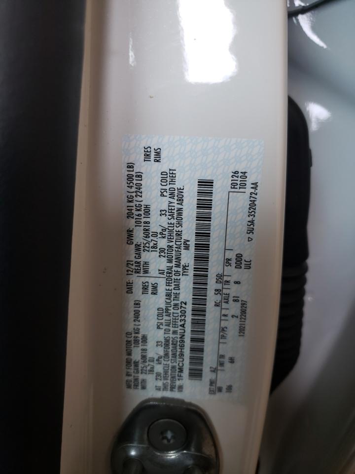 1FMCU9H69NUA33072 2022 Ford Escape Sel