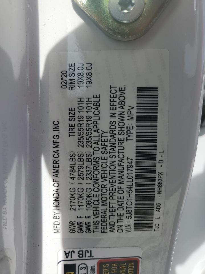 5J8TC1H54LL017947 2020 Acura Rdx Technology
