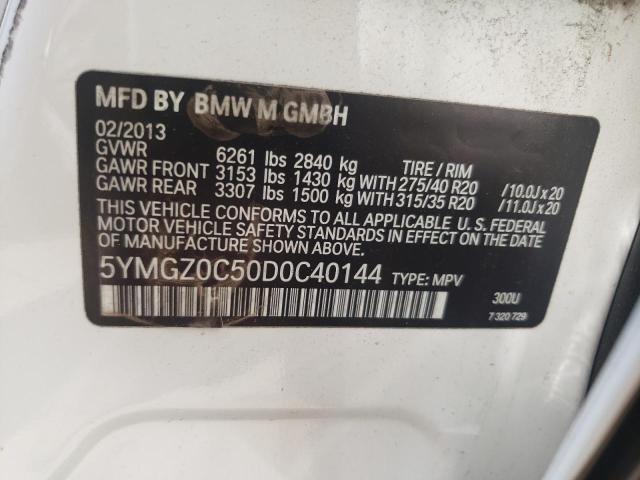 VIN 5YMGZ0C50D0C40144 2013 BMW X6 no.12