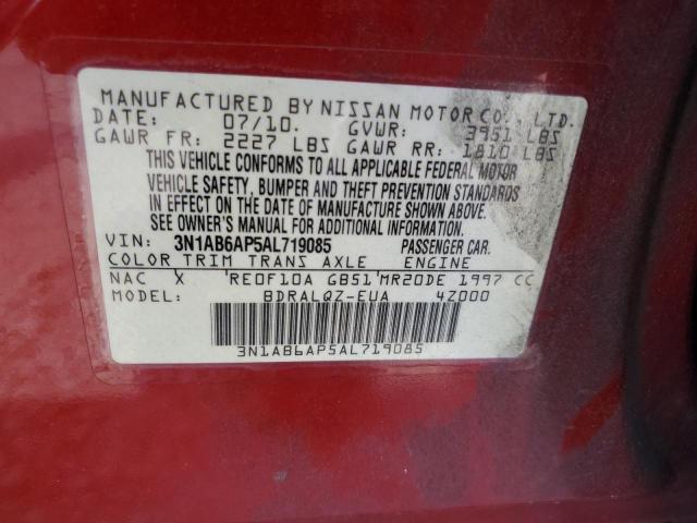 2010 Nissan Sentra 2.0 VIN: 3N1AB6AP5AL719085 Lot: 63020744