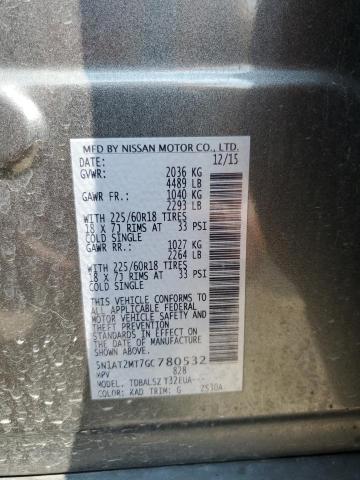 2016 NISSAN ROGUE S - 5N1AT2MT7GC780532
