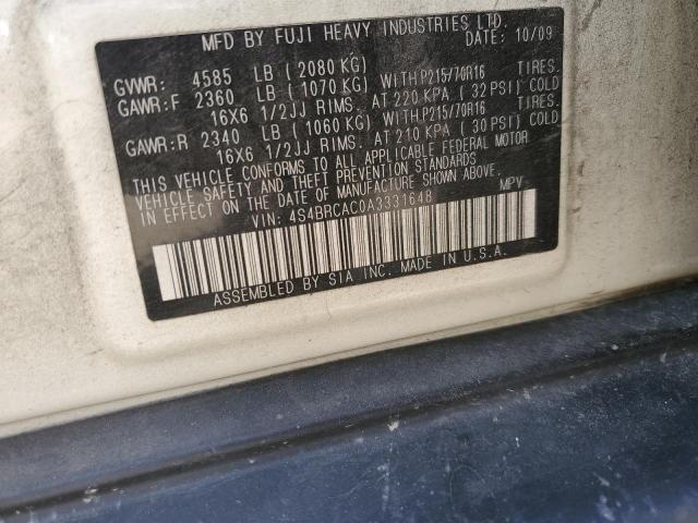 2010 Subaru Outback 2.5I VIN: 4S4BRCAC0A3331648 Lot: 60384294