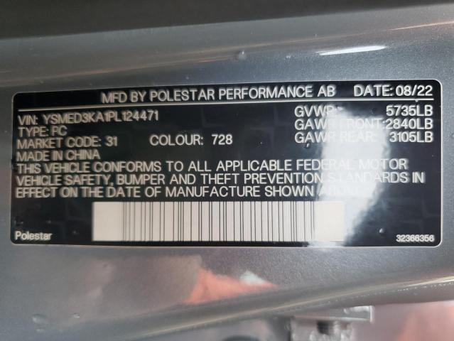 2023 Polestar 2 VIN: YSMED3KA1PL124471 Lot: 61493624