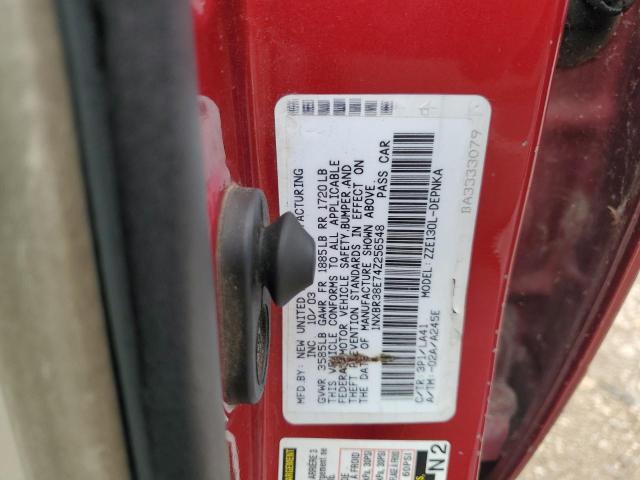 2004 Toyota Corolla Ce VIN: 1NXBR38E74Z256548 Lot: 61820504