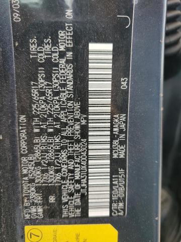 2004 Lexus Rx 330 VIN: JTJHA31UX40043024 Lot: 62823544