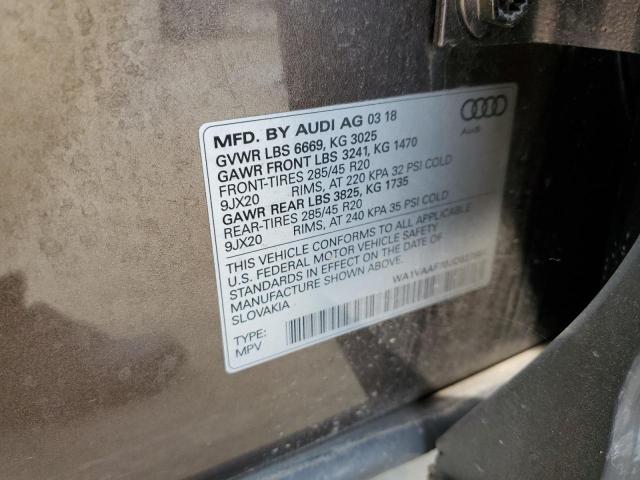 VIN WA1VAAF70JD037664 2018 Audi Q7, Prestige no.13