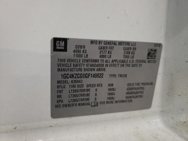2016 CHEVROLET 3500 HD - 1GC4KZCG6GF149822