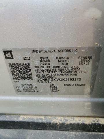 2019 CHEVROLET TRAVERSE L - 1GNERGKW1KJ252172