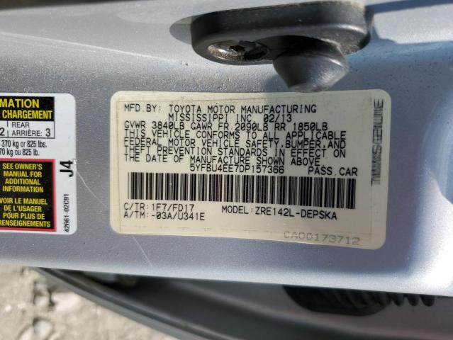 VIN 5YFBU4EE7DP157366 2013 Toyota Corolla, Base no.13