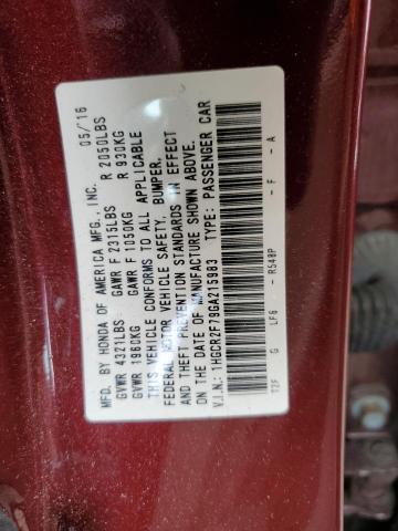 2016 HONDA ACCORD EX - 1HGCR2F79GA215983