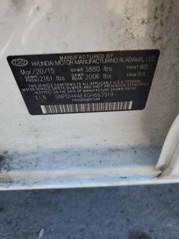 5NPDH4AEXGH663519 2016 HYUNDAI ELANTRA - Image 12