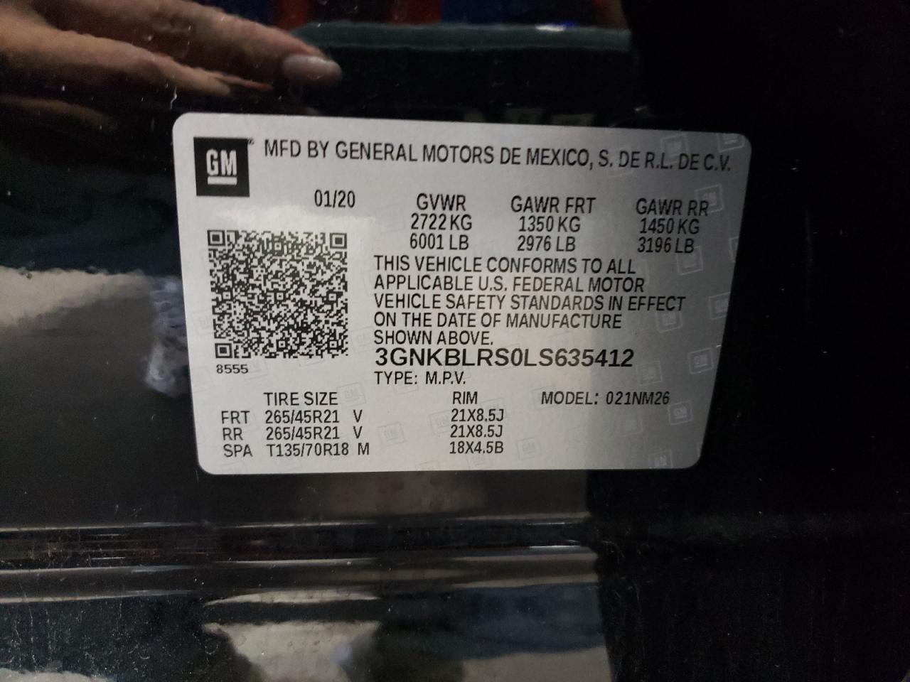 3GNKBLRS0LS635412 2020 Chevrolet Blazer Premier