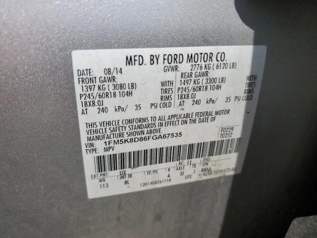 2015 FORD EXPLORER X - 1FM5K8D86FGA67535