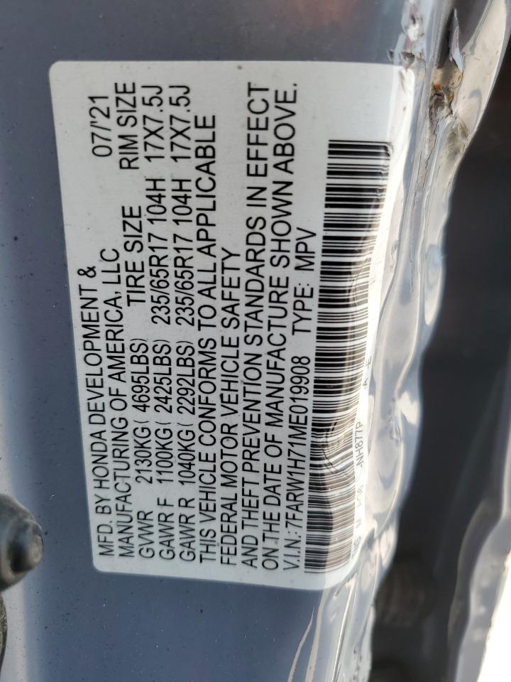 7FARW1H71ME019908 2021 Honda Cr-V Se