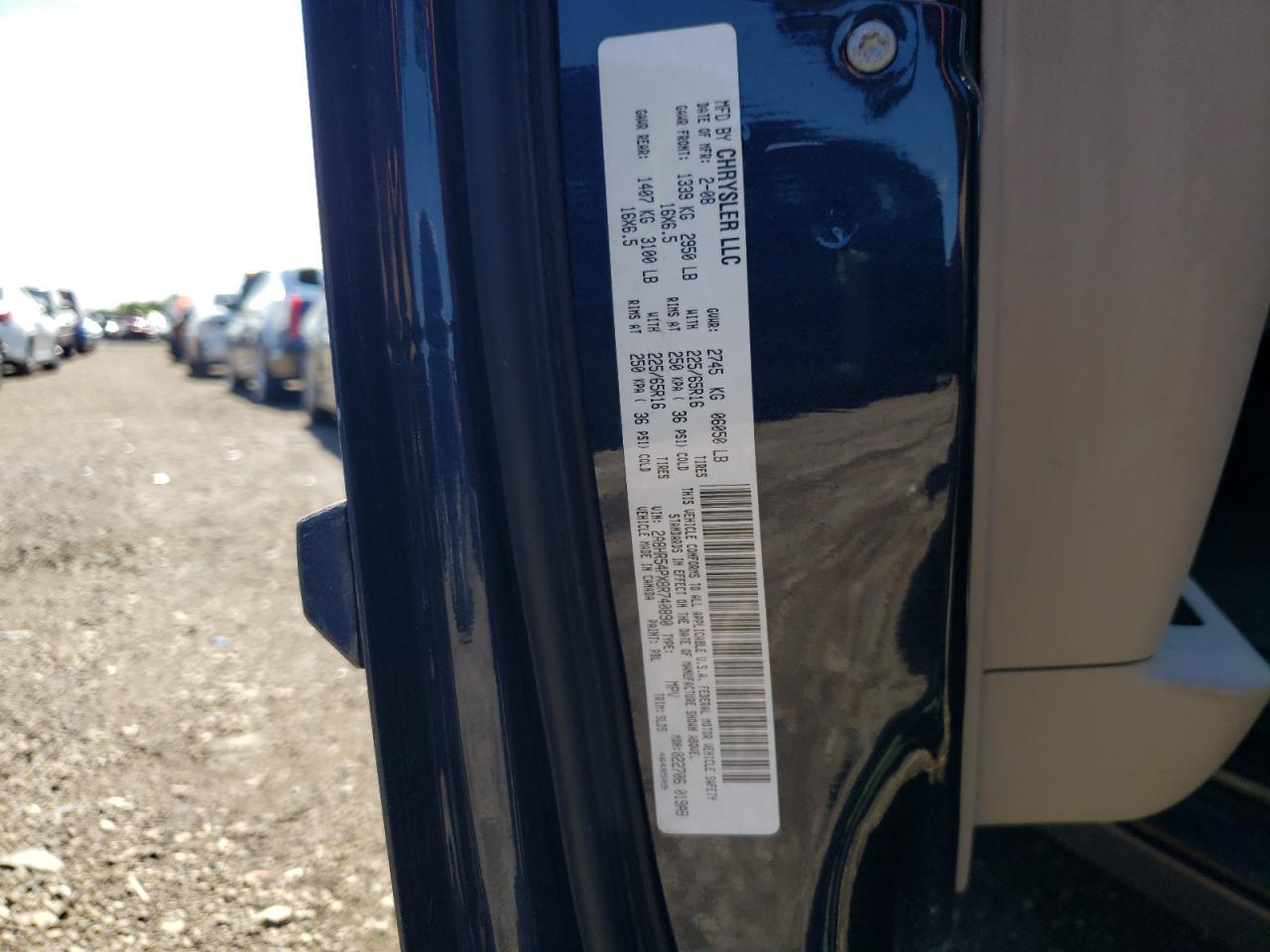 2A8HR54PX8R740890 2008 Chrysler Town & Country Touring