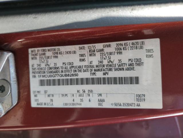 2016 FORD ESCAPE SE - 1FMCU0G77GUB82850